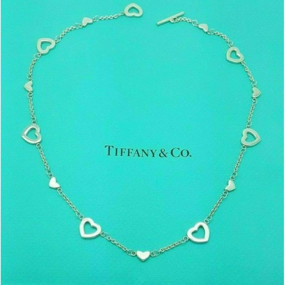 Tiffany & Co. Multi Hearts Silver Necklace
